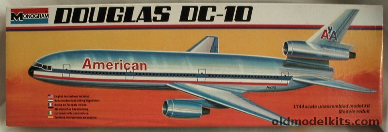 Monogram 1/144 Douglas DC-10 American Airlines, 5413 plastic model kit